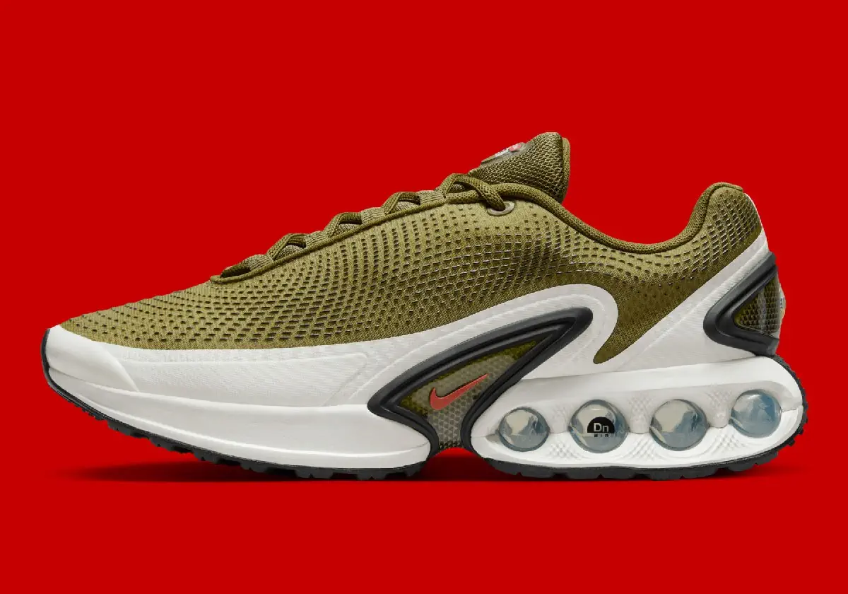 The Nike Air Max Dn "Olive Flak" emerges with subtle sophistication