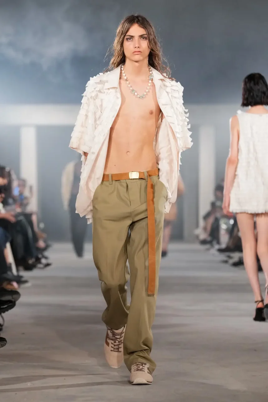 SYSTEM's Spring 2025 collection celebrates first love and loss in soft, fluid silhouettes